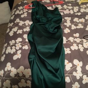 Emerald green cache dress